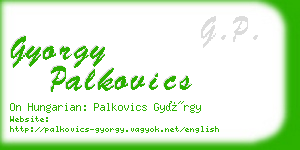 gyorgy palkovics business card